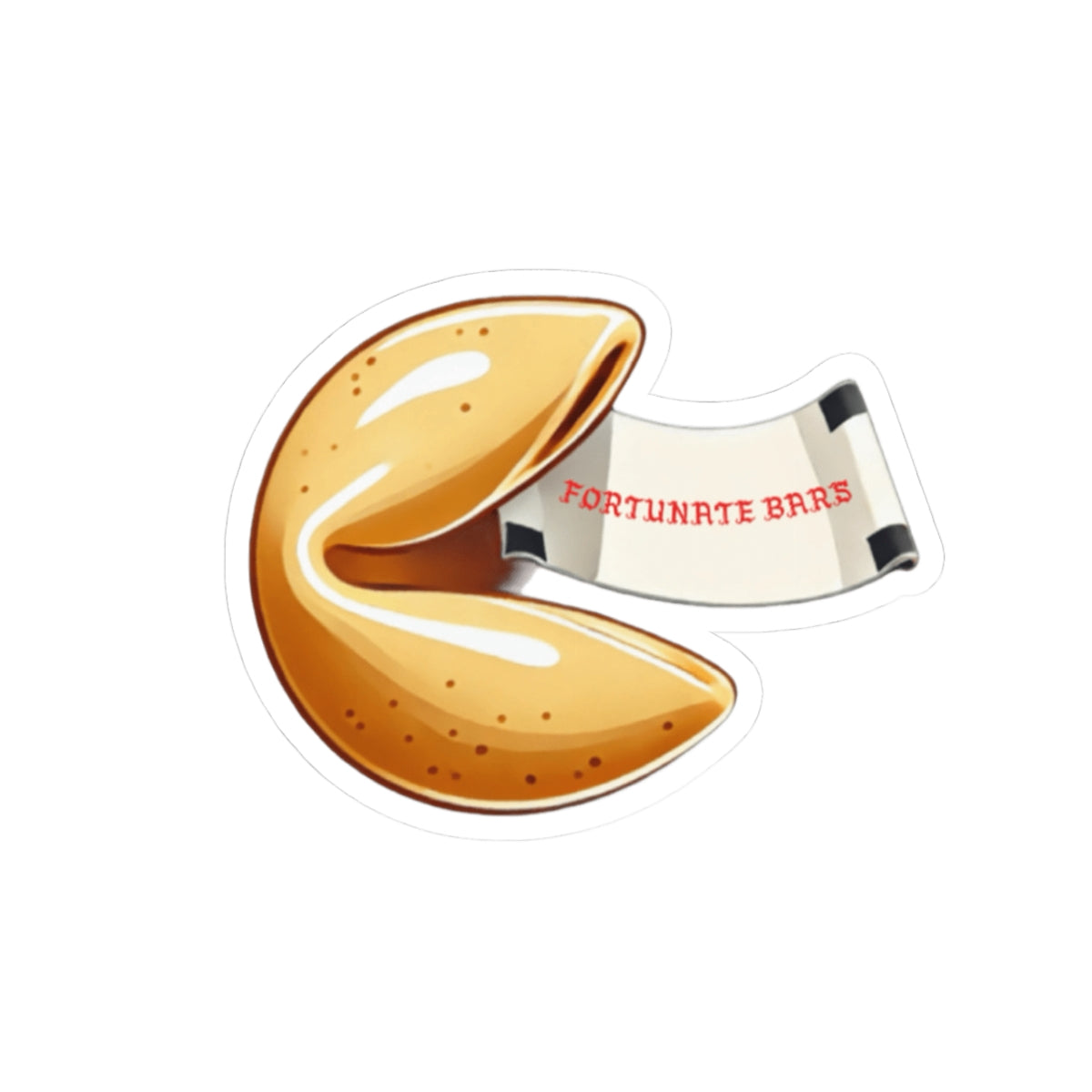 Fortune Cookie Kiss-Cut Sticker - Fun & Quirky Design for Your Laptop & Decor
