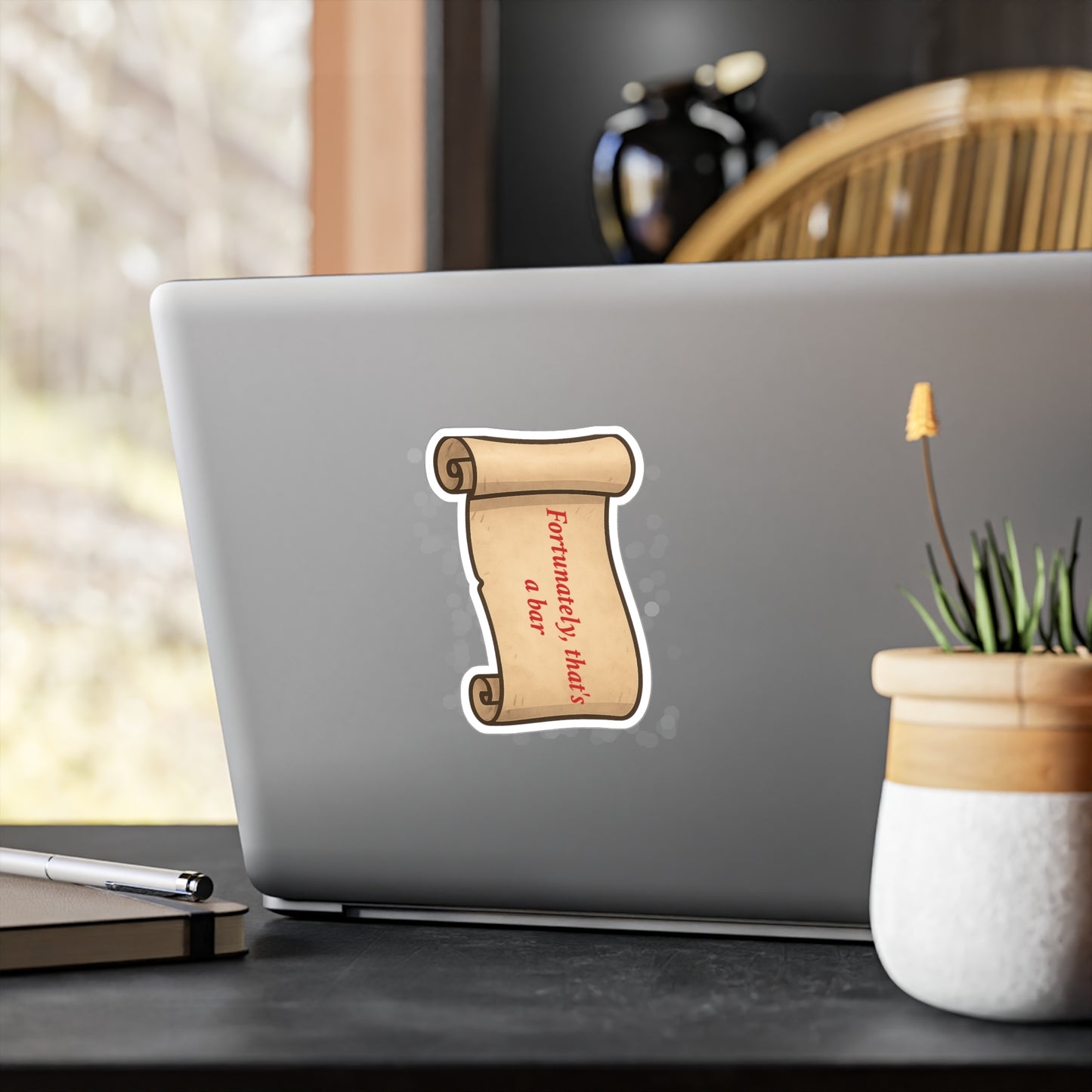 Whimsical Vinyl Decal for Home Decor, Playful Sticker, Gift for Friends, Fun Wall Art, Perfect for Bar Area
